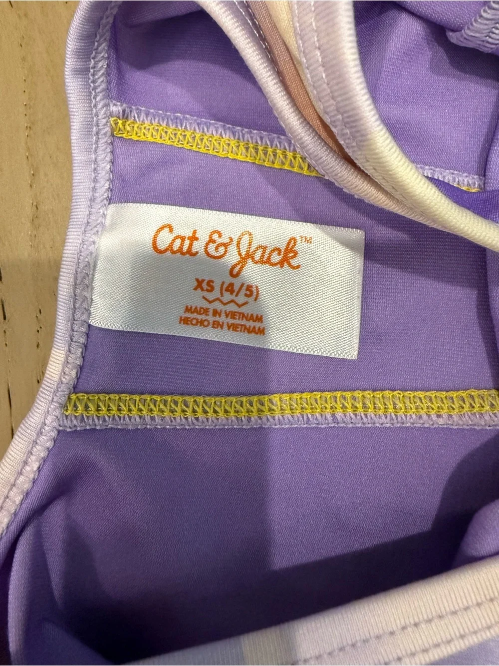Cat & Jack Girls Gymnastics Biketard Leotard Pastel Purple Size XS 4/5